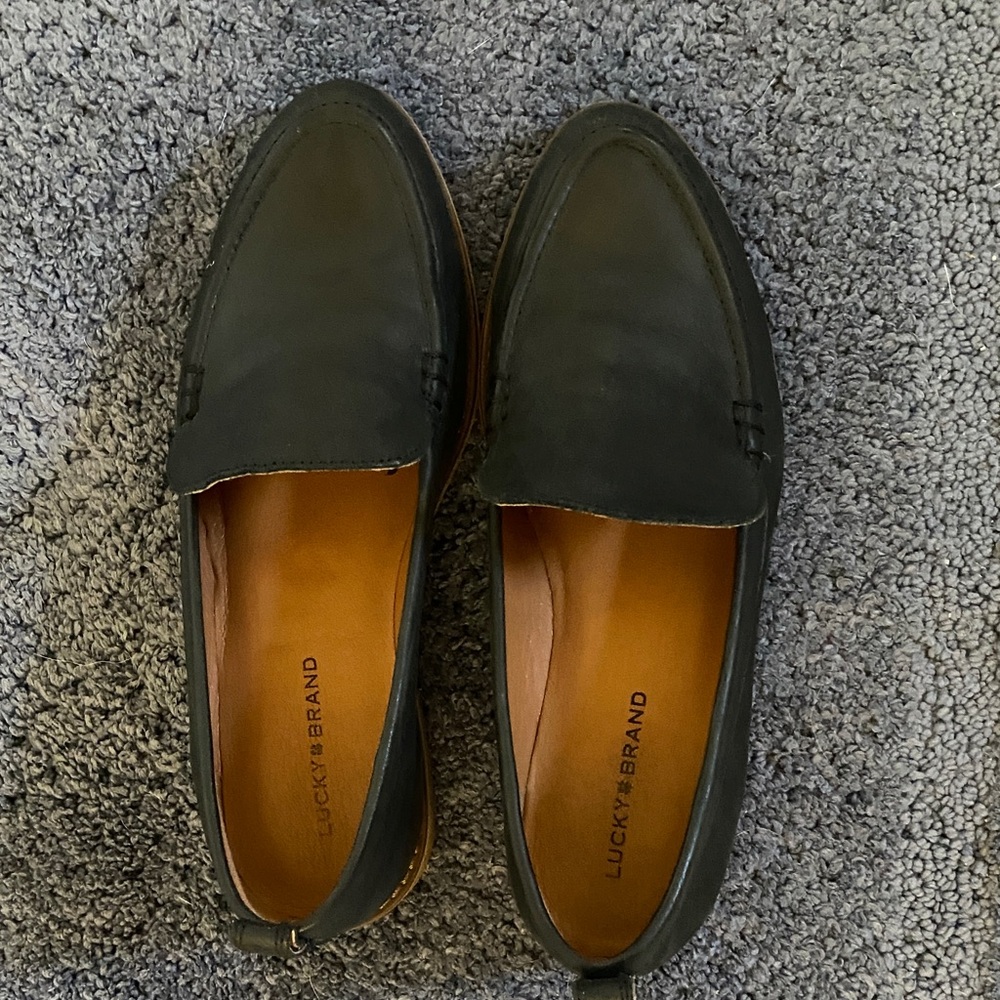 Lucky Brand women's black Leather Loafers